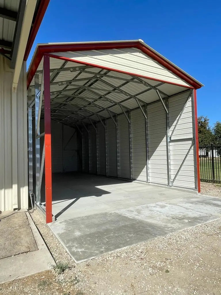 20x45x14 Enclosed Gable End Carport - Pacific Metal Buildings, Inc