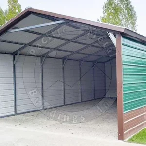 18x30x8 Enclosed Vertical Roof Carport