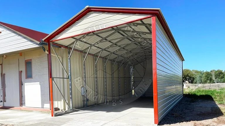 20x45x14 Enclosed Gable End Carport