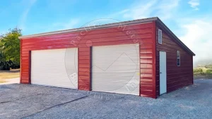 24x35x11 Lean Side Entry Garage