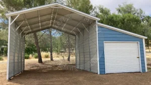 18x20x12 Metal Carport with Lean-to